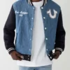 True Religion Denim Varsity Jacket