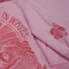 pink palm puff oversized pullover hoodie