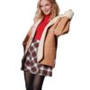 Best Christmas Ever Charlotte Sanders Brown Suede Shearling Jacket