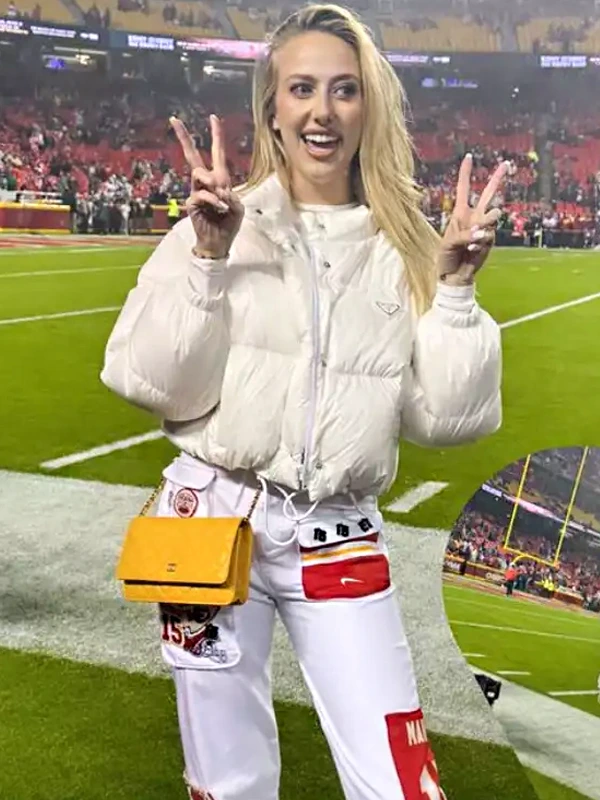 Brittany Mahomes White Puffer Jacketw