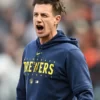 Craig Counsell Milwaukee Brewers Blue Pullover Hoodie