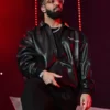 Drake Amici Violente Leather Bomber Jacket