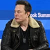 Elon Musk Shearling Collar Leather Jacket