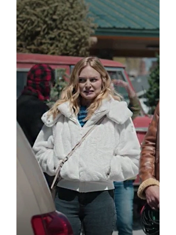 Heather Graham Best Christmas Ever White Jacket