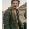 Jeremy Allen White The Iron Claw Shearling Leather Coat