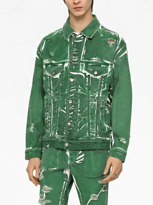 Joe Burrows Green Denim Jacket