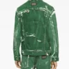 Joe Burrows distressed Green Denim Jacket