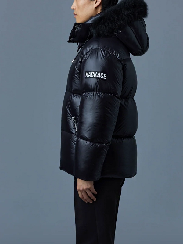 Shearling Black Mackage Puffer Jacket - Jackets Junction