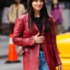 Madame Web Dakota Johnson Leather Coat