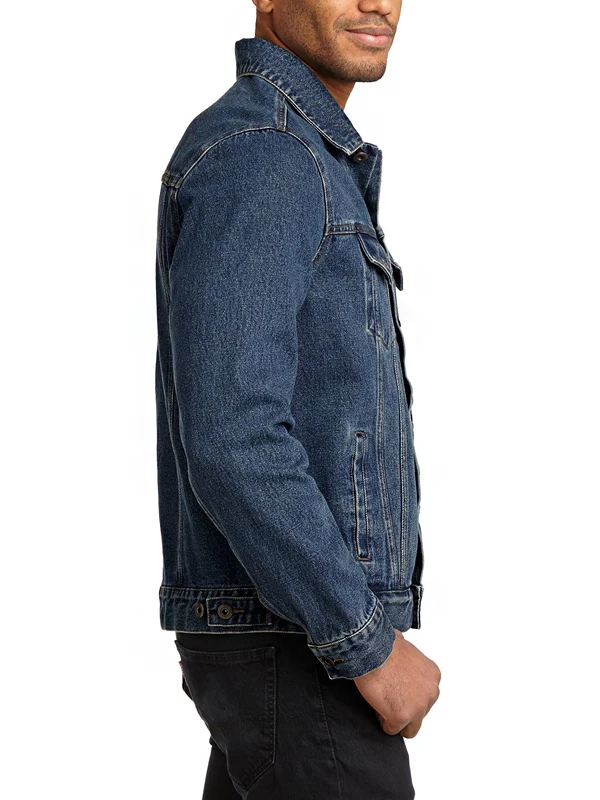 Mens Port Authority Blue Denim Jacket