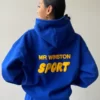 Mr Winston Puff Hoodie Royal Blue