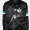 NHL San Jose Sharks Black Starter Varsity Jacket