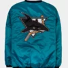 NHL San Jose Sharks Blue Starter Varsity Jacket