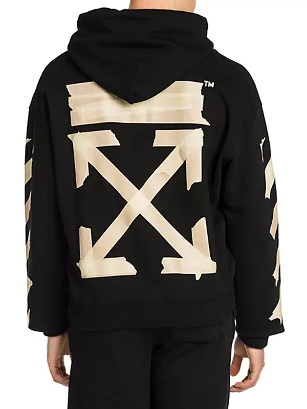 OFF-WHITE Tape Diag Arrows Black Hoodie