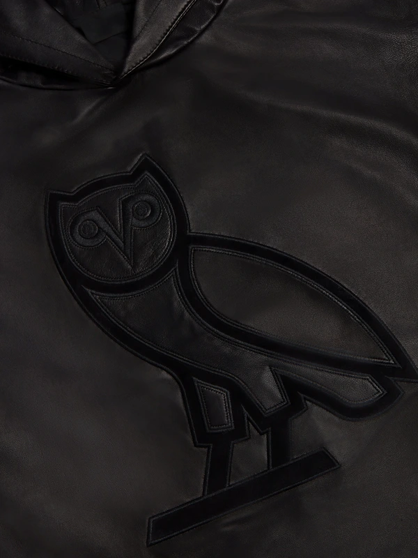 OVO OG Black Leather Hoodie