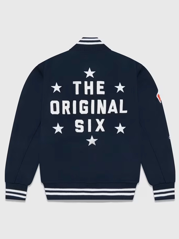 OVO Toronto Maple Leafs Blue Varsity Jacket