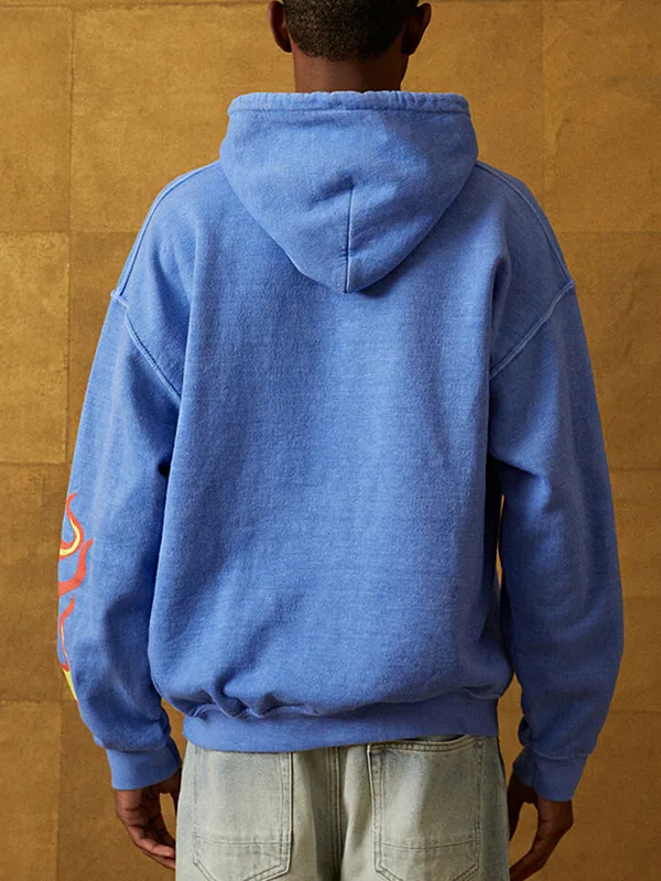 Peace And Love Blue Hoodie