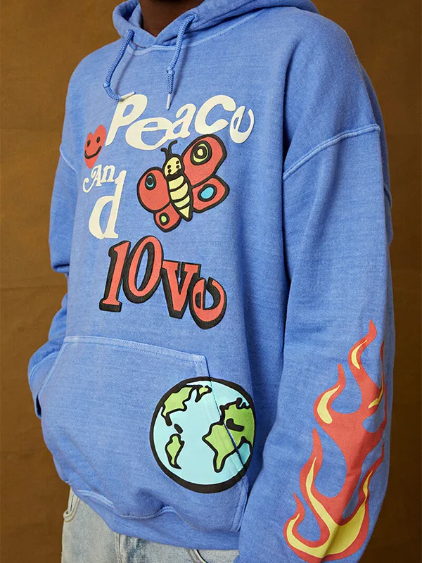 Peace And Love Pullover Hoodie