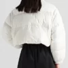 Prada White Cropped Puffer Jacket