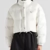 Prada White Puffer Jacket