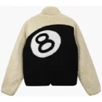 Stussy 8 Ball Jacket | Stussy 8 Ball White Sherpa Reversible Jacket