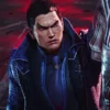 Tekken 8 Kazuya Mishima Purple Leather Coat