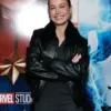 The Marvels Brie Larson Black Leather Jacket