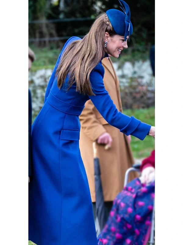 Alexander Mcqueen Blue Coat Kate Middleton