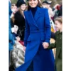 Alexander Mcqueen Kate Middleton Blue Coat