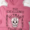 Bret Hart Hitman 32 Time Champ Pink Hoodie