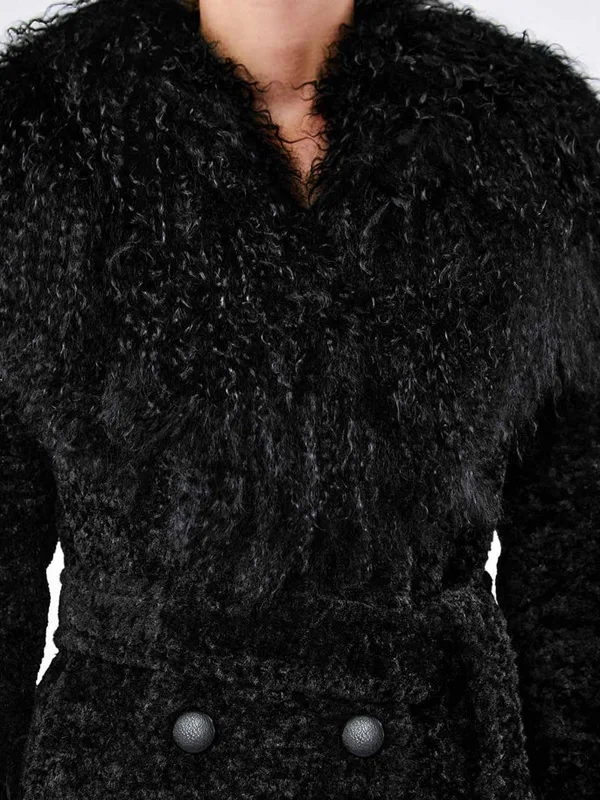 Charlotte Simone Black Fur Coat