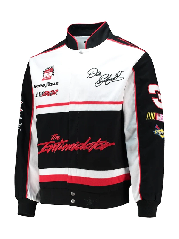 Dale Earnhardt Black and White Twill Uniform Jacket