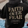 Faith Over Fear Black Hoodie