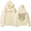 Faith Over Fear Cream Hoodie