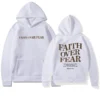 Faith Over Fear White Hoodie