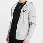 Grey True Religion Hoodie