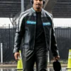 Jalen Hurts Louis Vuitton Black Leather Mix Biker Jacket