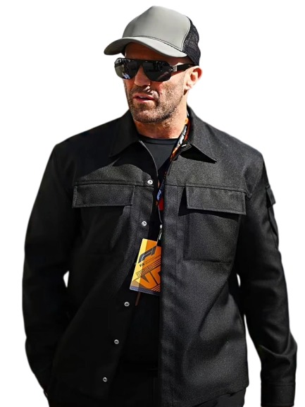 Jason Statham 2023 F1 Abu Dhabi Grand Prix Black Jacket