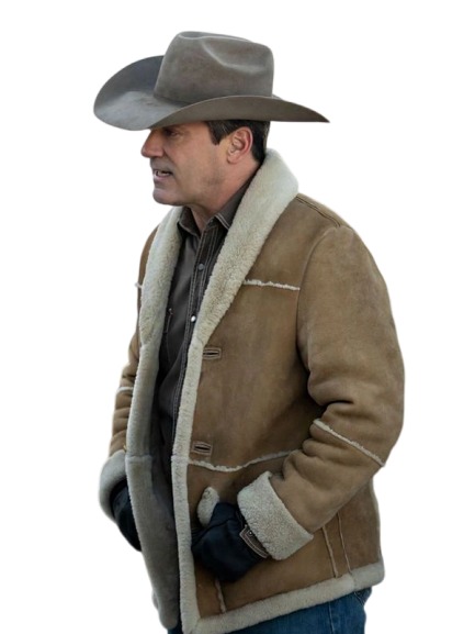 Fargo Season 05 Sheriff Roy Tillman Shearling Coat for Men