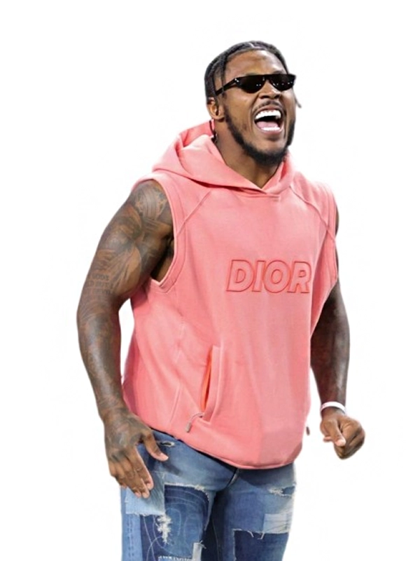 Josh Jacobs Dior Sleeveless Hooded Sweatshirt