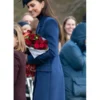 Kate Middleton Alexander Mcqueen Blue Long Coat