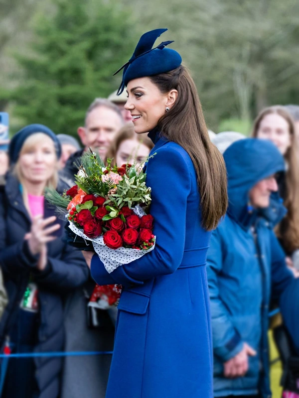 Kate Middleton Long Coat Blue