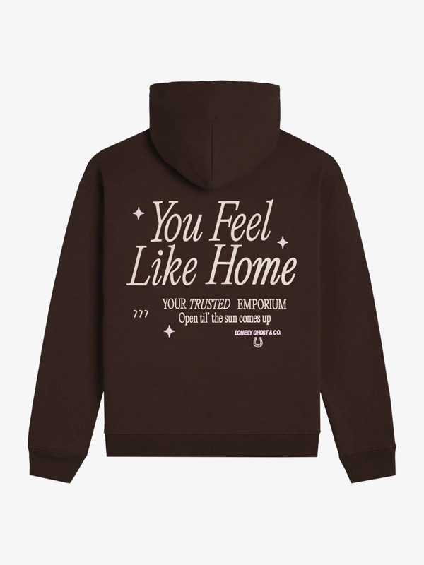 Lonely Ghost Feel Like Home Brown Hoodie