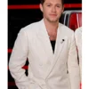 Niall Horan White Double Breasted Blazer