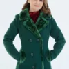 Rachael Leigh Cook Rescuing Christmas 2023 Green Coat