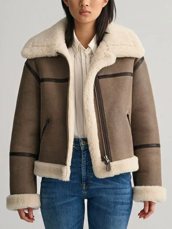 Shearling Leather Jacket Taylor Swift