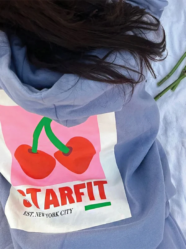 Starfit Cherry Bomb Blue Hoodie