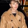 Taylor Swift Belted Leather Trench Coat