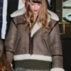 Taylor Swift Shearling Brown Leather Jacket