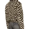 AMIRI CHECKERED FAUX FUR BLOUSON JACKET